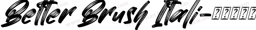 Better Brush Itali字体转换